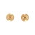 Modern Late 20th-Century 14 Karat Yellow Gold Oval Natural Blue Zircon Stud Earrings For Sale - Image 3 of 4
