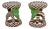 Pair of Vintage Beaded Bamileke Leopard Stools For Sale