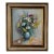 Vintage Frances Losier Floral on Vase Still Life Oil Painting on Masonite Board - Framed For Sale