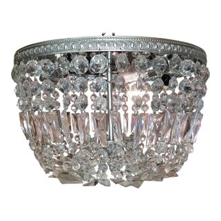 1990s Beehive Crystal Ceiling Chandelier For Sale