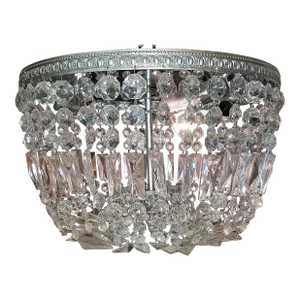 1990s Beehive Crystal Ceiling Chandelier