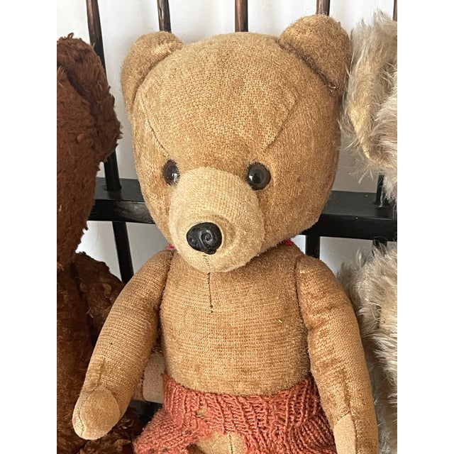 Cute Antique Teddy Bears Collection With Bench For Sale In Miami - Image 6 of 9