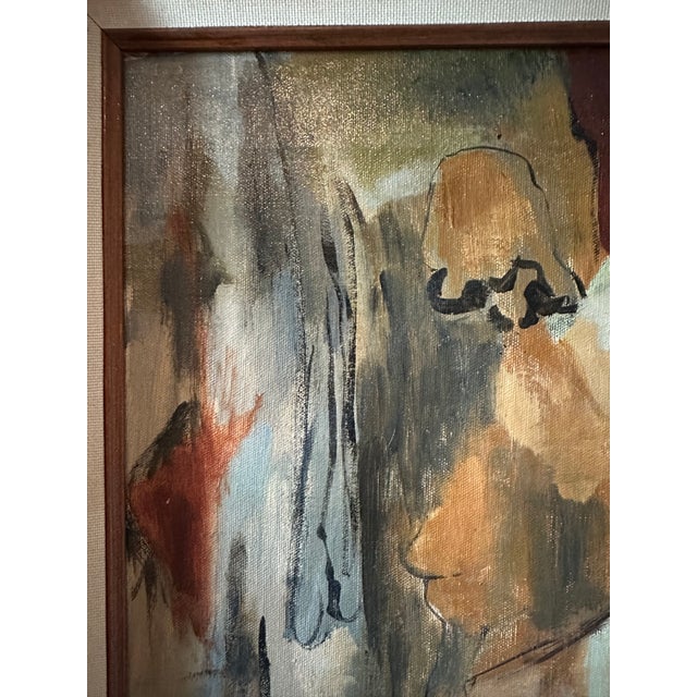 Vintage Large Lorraine Crawford Oil on Canvas Framed Abstract, Circa 1960’s For Sale - Image 9 of 18