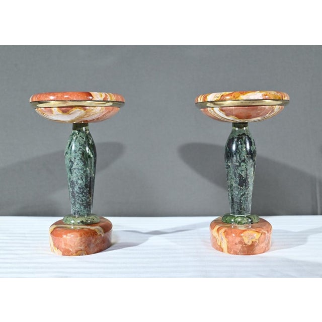 Art Deco Marble Fireplace Trim Set from Diedisheim, 1920s, Set of 3 For Sale - Image 17 of 18