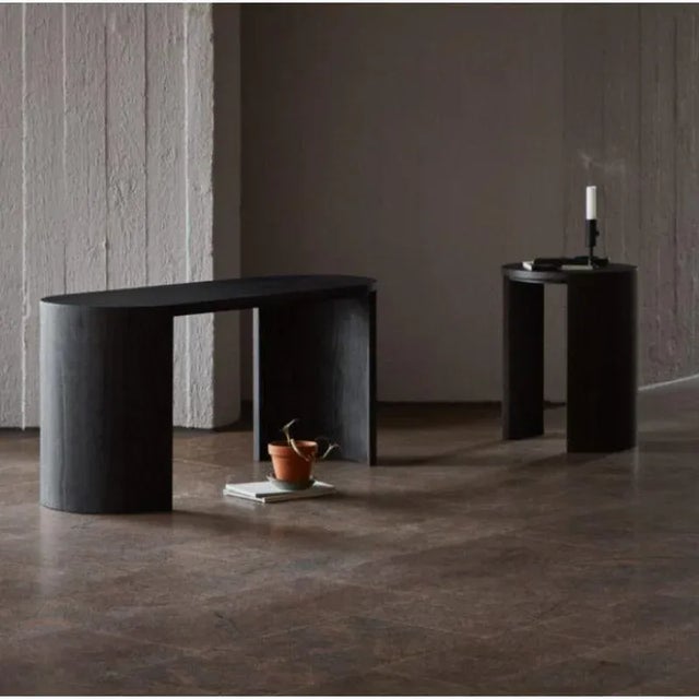 Airisto Side Table and Bench in Stained Black by Made by Choice, Set of 2 For Sale - Image 9 of 10