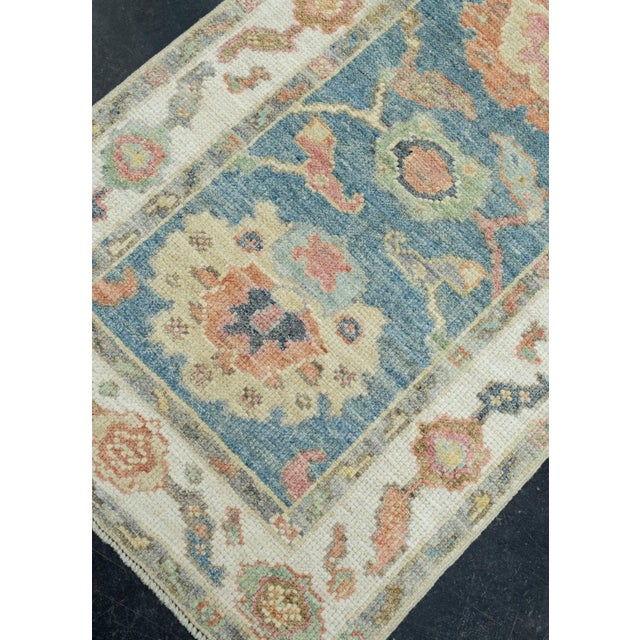 Turkish Turkish Oushak Runner Rug 2'3" x 5'8" #17274 For Sale - Image 3 of 8