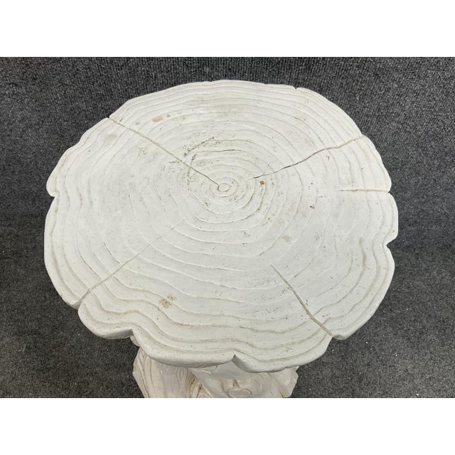 Vintage 1970s Organic Modern Plaster Tree Stump Side Table For Sale - Image 6 of 6
