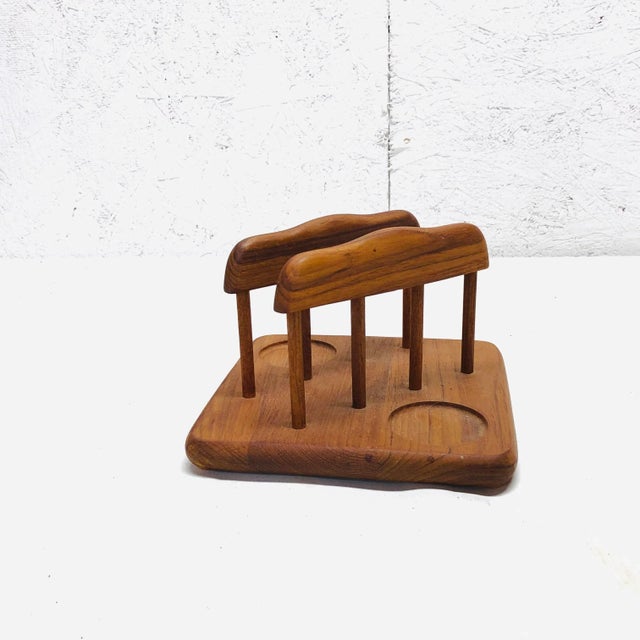 Mid 20th Century Mid Century Teak Napkin Holder For Sale - Image 5 of 5