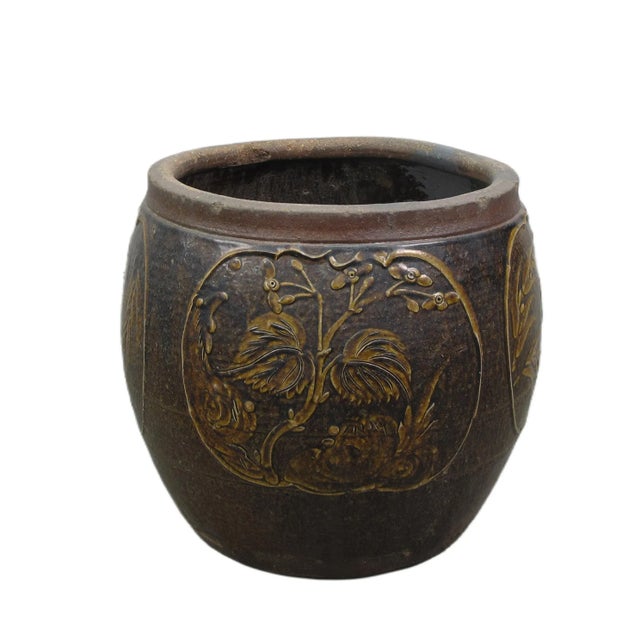 All sides of this planter are adorned by hand painted mystic birds, plants and flowers. This gorgeous vintage planter will...
