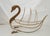 Vintage Swan Magazine Holder - Gilded Bronze, elegant design from the 50s and 60s. This exquisite vintage swan-shaped...