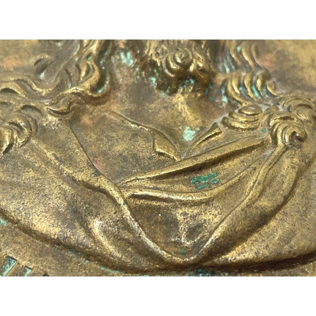 19th Century French Brass Religious Jesus Sunburst Icon For Sale - Image 10 of 11