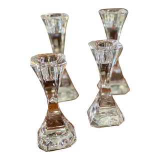 Villeroy and Boch Crystal Cocktail Club Candlestick Holders- Set of 4 For Sale