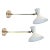 Mid-Century French White Brass Articulating Potence Sconces, 1950s, Set of 2 For Sale
