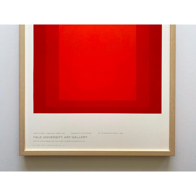 Mid-Century Modern Josef Albers Vintage 1978 Mid Century Modernist Framed Fine Art Silkscreen Print " Homage to the Square " 1969 For Sale - Image 3 of 16