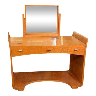 Eugene Schoen Art Deco Vanity Table & Mirror - a Pair For Sale