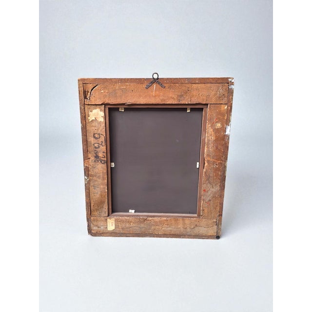 Large Antique Mirror in Carved Wooden Box Frame For Sale - Image 11 of 12