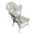 Ornate American Victorian Hand-Woven Wicker Chair With Spiral Design, Circa 1890 For Sale