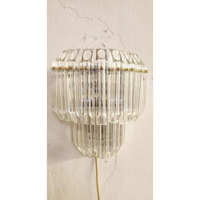 Vintage French Wall Light in Crystal, 1950s For Sale - Image 12 of 12