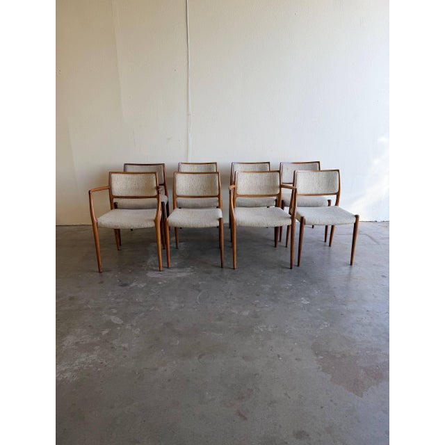 Mid-Century Modern Iconic Niels Otto Møller Model 80 and 65 Rosewood Dining Chairs – Set of 8, Denmark 1960s For Sale - Image 3 of 10