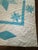 Farmhouse Vintage Handmade Quilted Turquoise and White Lone Star Quilt For Sale - Image 3 of 15