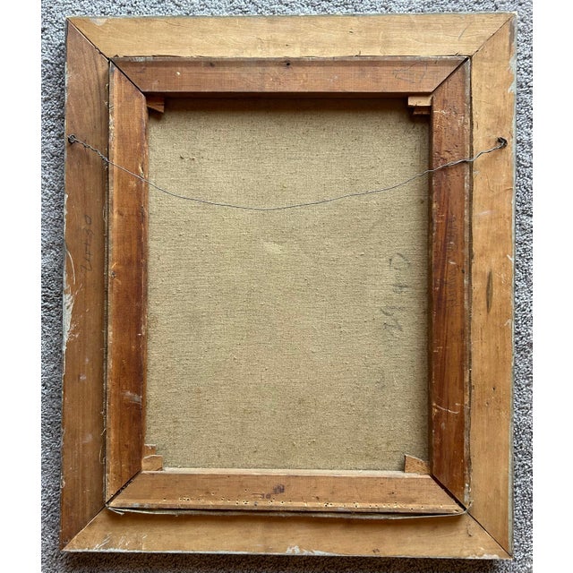 1970s Vintage Original Oil Painting on Canvas Portrait of a Woman Signed Mathews For Sale - Image 5 of 7