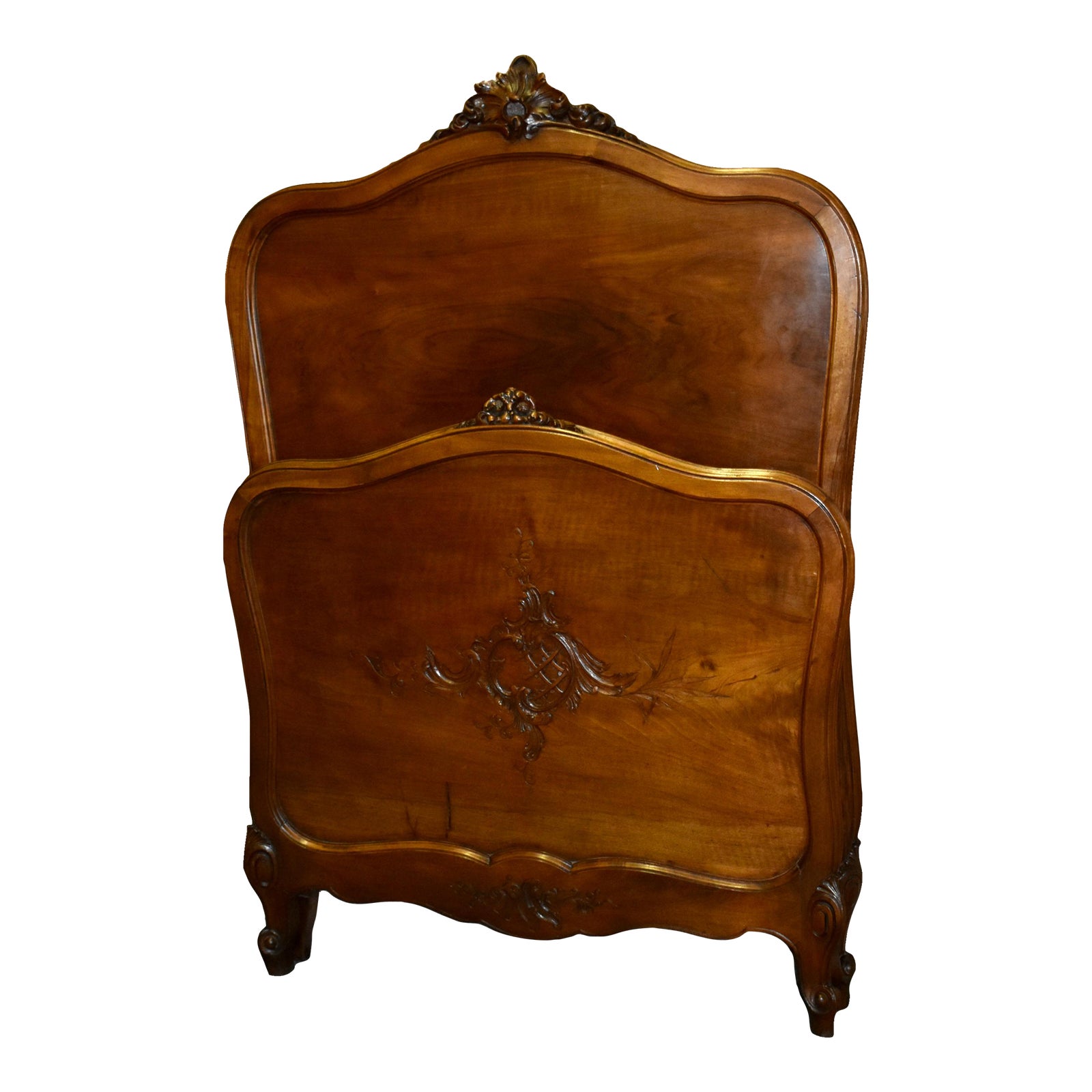 Antique Carved Walnut French Twin Bed Chairish