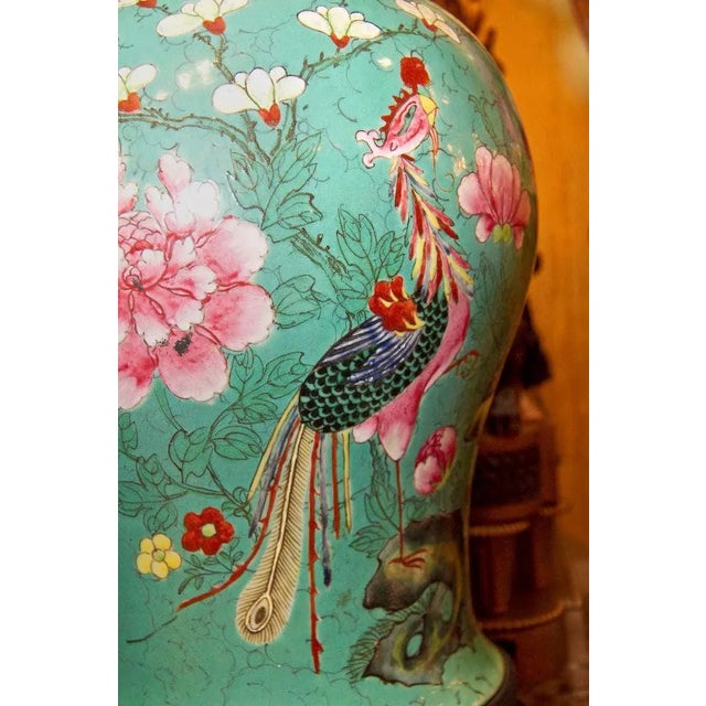 Chinese Chinese Famillie Rose Table Lamps - A Pair For Sale - Image 3 of 7