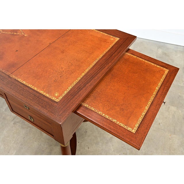 French 19th Century Empire Mahogany Desk, Refinished For Sale - Image 9 of 12