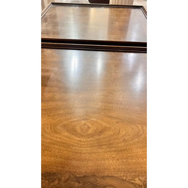 1960s Pair of Baker Furniture French Provincial Burl Walnut Side Tables For Sale - Image 12 of 12