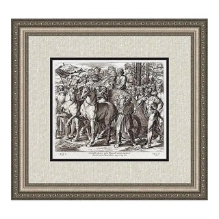 Raphael 1649 Engraving Vatican David Brings the Gold Shield to Jerusalem, Framed For Sale