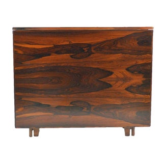 Modern Rosewood Drop Leaf Table Made in Norway For Sale