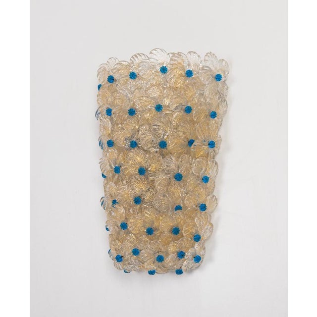 Large Murano Glass Wall Sconce from Barovier & Toso, 1970s For Sale - Image 4 of 11