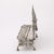 Baroque 19th Century Hand-Worked Repoussé Sterling Oil Lamp Footed Menorah For Sale - Image 9 of 18