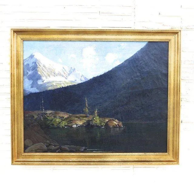Early 20th Century Mountain Landscape Oil Painting by Robert Van Vorst Sewell, Framed For Sale - Image 4 of 6