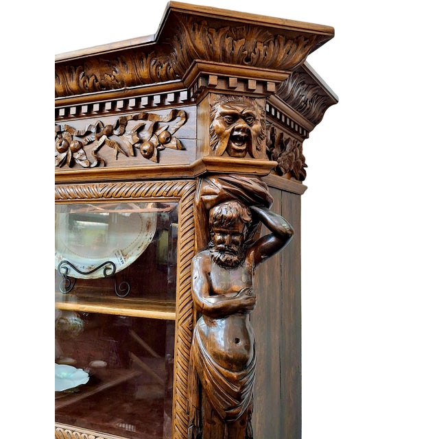 A 19th-Century Italian Renaissance Revival Display Cabinet For Sale - Image 4 of 11