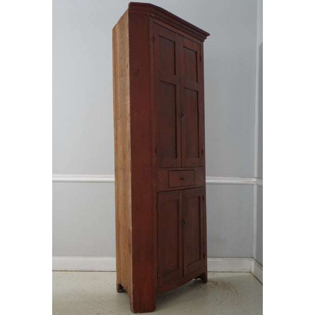 Age: c1840-1860 Details: Nice PA Dutch Painted Corner Cabinet High Quality Construction Dovetailed Drawer Construction...