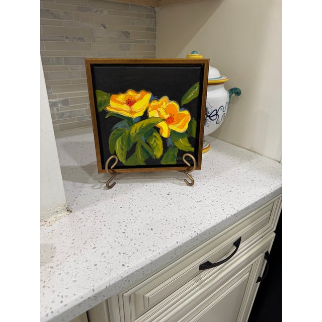 Early 21st Century George T. Chakos Little Gem Series: "Bloomin' Twins", Framed For Sale - Image 5 of 5