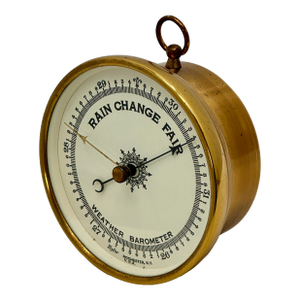 Good Quality Antique Brass Ships Weather Barometer by Taylor Rochester New York - Circa Early 20th Century