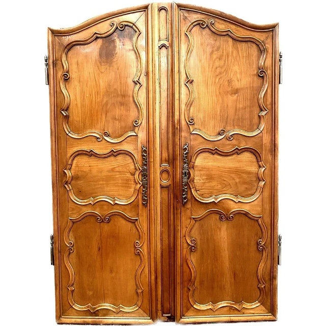 Cherrywood Framed Doors, 18th Century, Set of 2 For Sale - Image 3 of 13