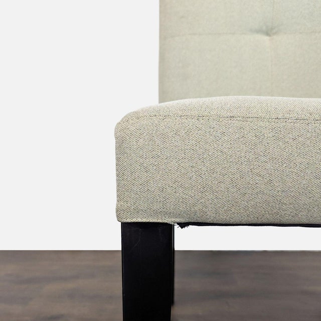 Beige Pair of Crate & Barrel Dining Side Chairs For Sale - Image 8 of 12