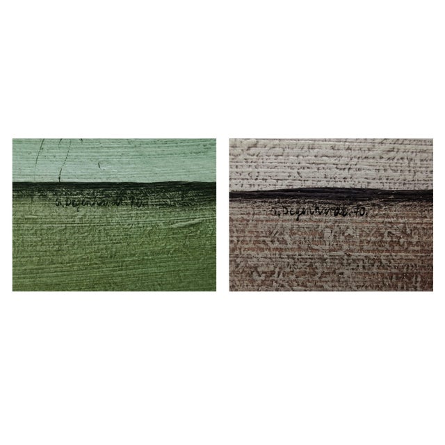 Gertrude Degenhardt, Two Fantastic Scenes, 1970, Oil on Hardboard, Set of 2 For Sale - Image 3 of 11