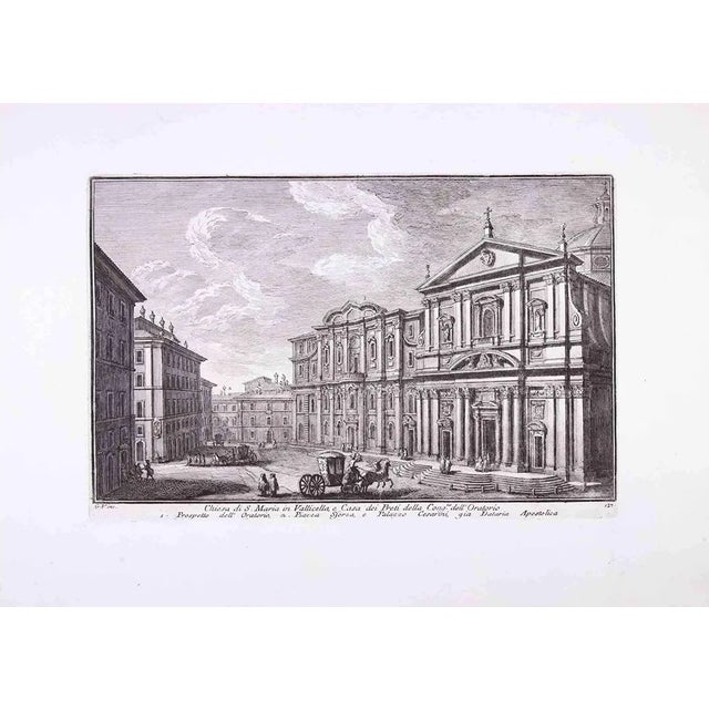 Giuseppe Vasi, Church of S. Maria in Vallicella, Etching, Late 18th-Century For Sale