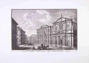 Giuseppe Vasi, Church of S. Maria in Vallicella, Etching, Late 18th-Century