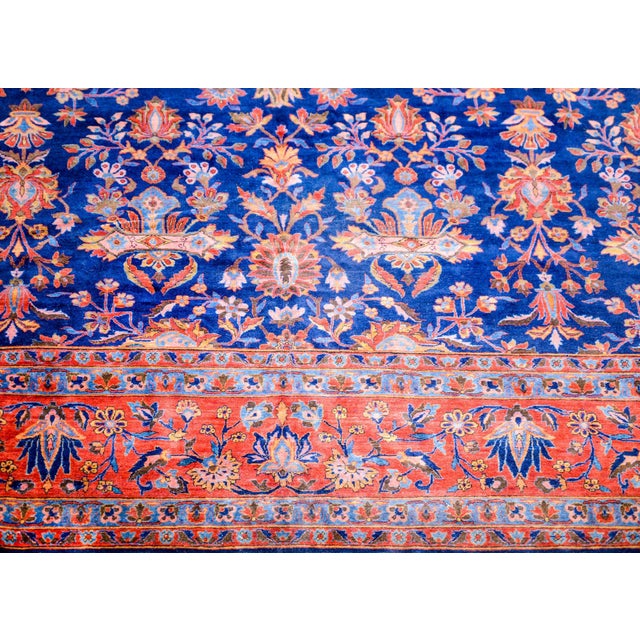 19th Century Antique Kashan Rug - 11′ × 19′4″ For Sale - Image 4 of 8