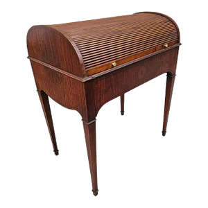 Antique George III Style Diminutive Roll Top Desk