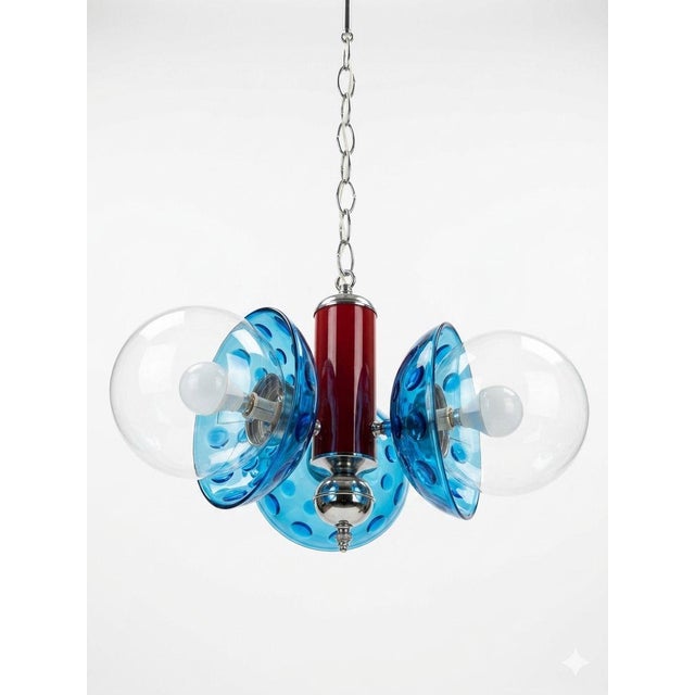Metal Sputnik Pendant Lamp, Italy, 1970s For Sale - Image 7 of 7