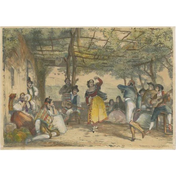 Lewis, Peasants Dancing the Bolero, 1836, Paper For Sale