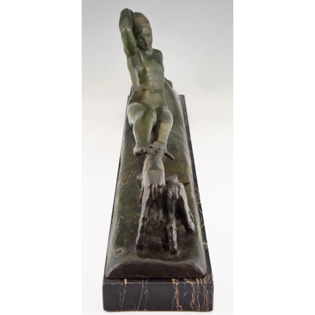 Black Art Deco Bronze Sculpture by Georges Gori for La Pointe Editeur, 1930s For Sale - Image 8 of 13