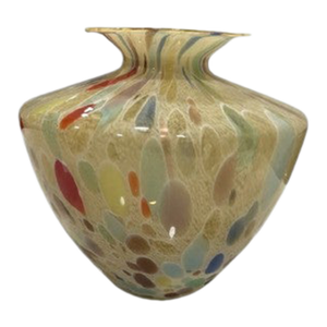 Vintage Large Murano Style Speckled Swirl Vase