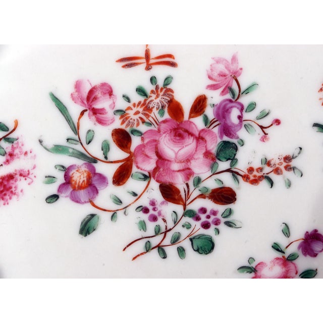 Chinese Export Porcelain Famille Rose Teapot Stand With Puce Diaper Border, Circa 1775 For Sale - Image 10 of 12